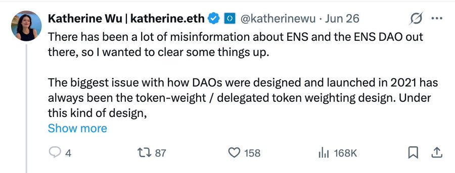 ENS Labs' recent statement with comments disabled
